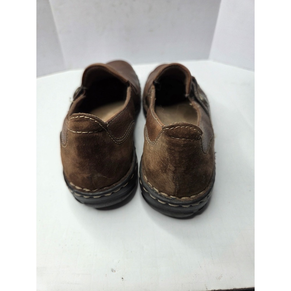 Earth Origins Ellen Brown Leather Slip On Loafers Size 8M 2015F‎ Button Detail - Picture 3 of 6